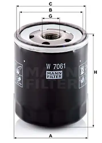 маслен филтър MANN-FILTER W 7061