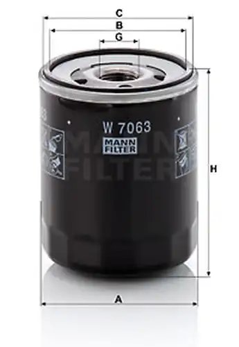 маслен филтър MANN-FILTER W 7063