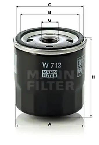 маслен филтър MANN-FILTER W 712