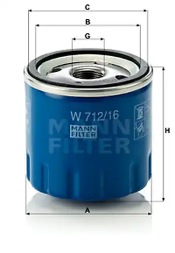 маслен филтър MANN-FILTER W 712/16