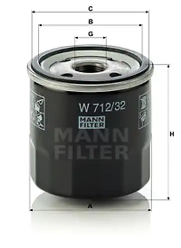 маслен филтър MANN-FILTER W 712/32