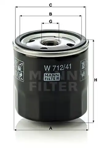 маслен филтър MANN-FILTER W 712/41