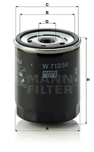 маслен филтър MANN-FILTER W 712/54