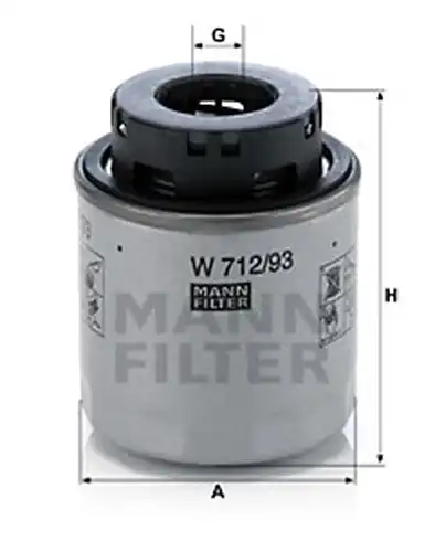 маслен филтър MANN-FILTER W 712/93