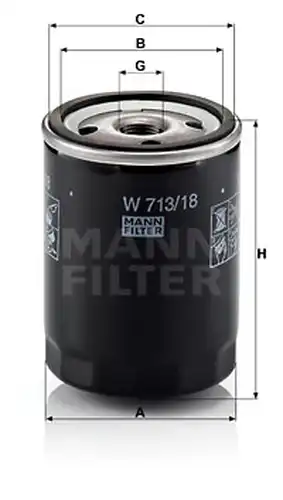 маслен филтър MANN-FILTER W 713/18