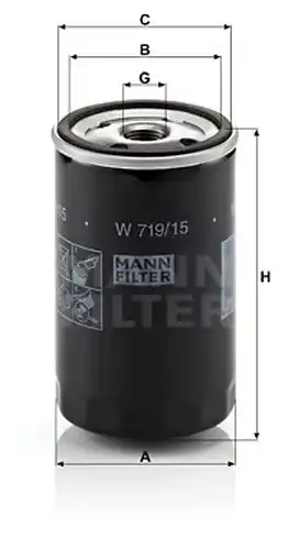 маслен филтър MANN-FILTER W 719/15