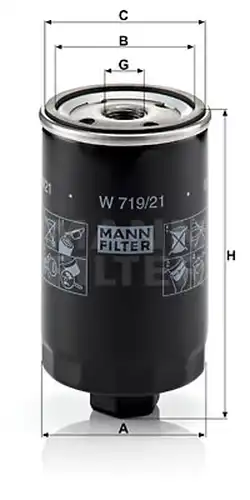 маслен филтър MANN-FILTER W 719/21