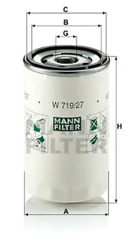 маслен филтър MANN-FILTER W 719/27