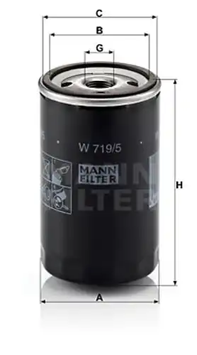 маслен филтър MANN-FILTER W 719/5