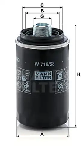 маслен филтър MANN-FILTER W 719/53