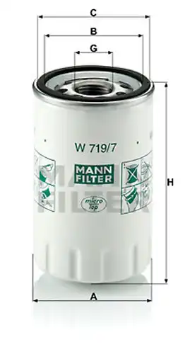 маслен филтър MANN-FILTER W 719/7