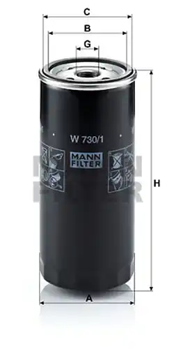 маслен филтър MANN-FILTER W 730/1