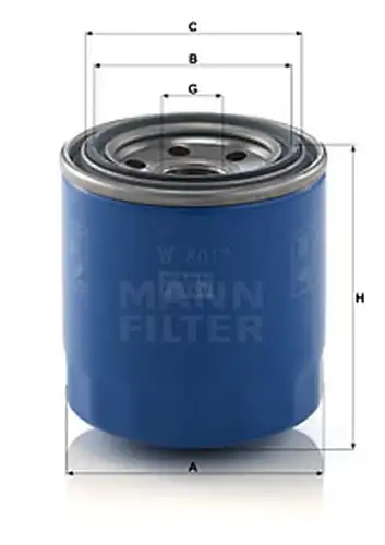 маслен филтър MANN-FILTER W 8017