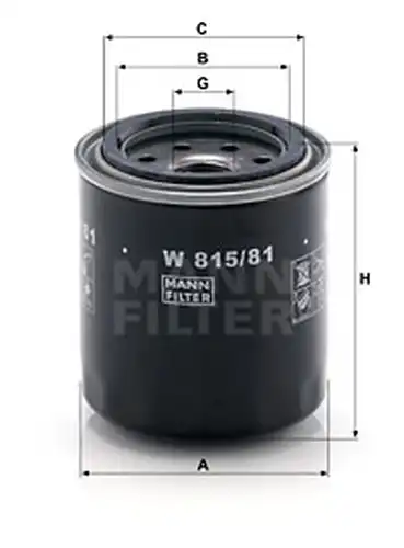 маслен филтър MANN-FILTER W 815/81