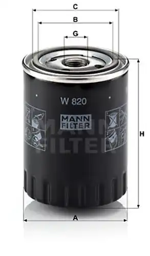 маслен филтър MANN-FILTER W 820