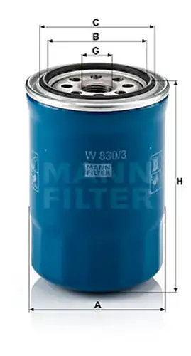 маслен филтър MANN-FILTER W 830/3