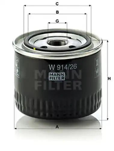 маслен филтър MANN-FILTER W 914/26