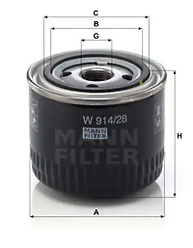 маслен филтър MANN-FILTER W 914/28