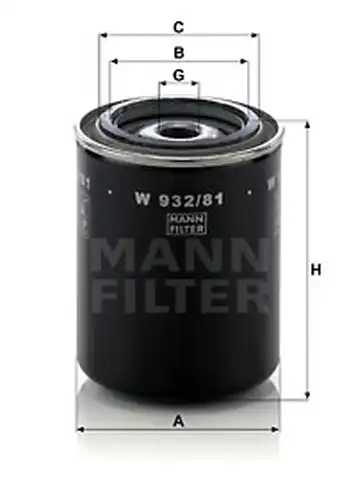 маслен филтър MANN-FILTER W 932/81