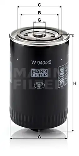 маслен филтър MANN-FILTER W 940/25