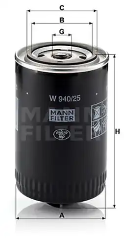 маслен филтър MANN-FILTER W 940/25 (10)