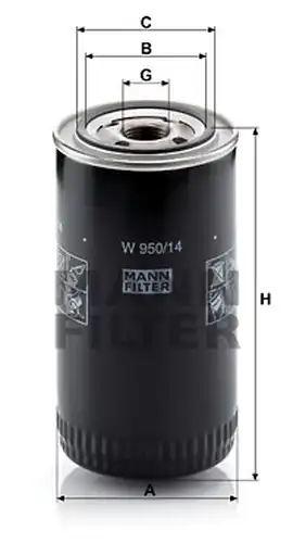 маслен филтър MANN-FILTER W 950/14