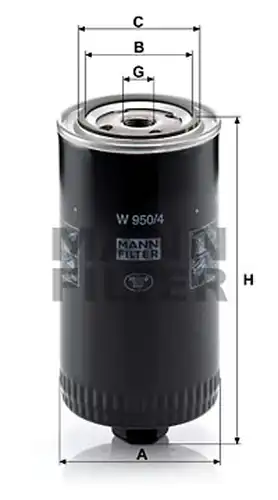 маслен филтър MANN-FILTER W 950/4