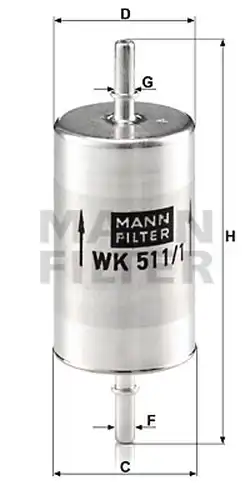 горивен филтър MANN-FILTER WK 511/1