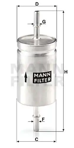 горивен филтър MANN-FILTER WK 512