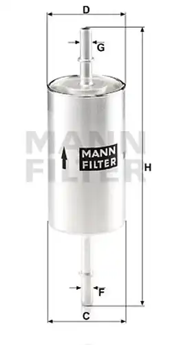 горивен филтър MANN-FILTER WK 512/1