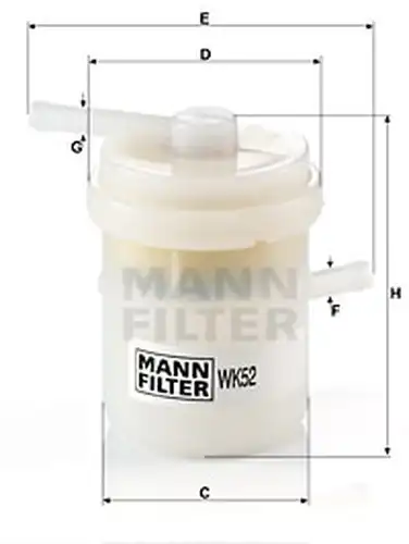 горивен филтър MANN-FILTER WK 52