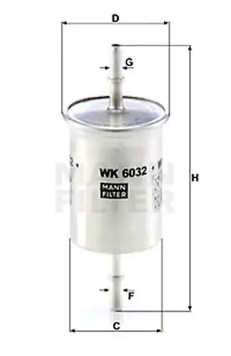 горивен филтър MANN-FILTER WK 6032