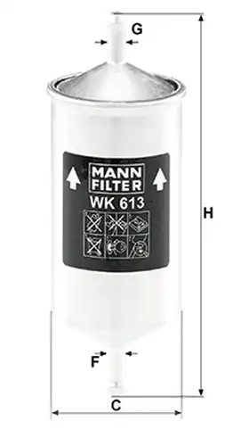 горивен филтър MANN-FILTER WK 613