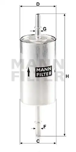 горивен филтър MANN-FILTER WK 614/46