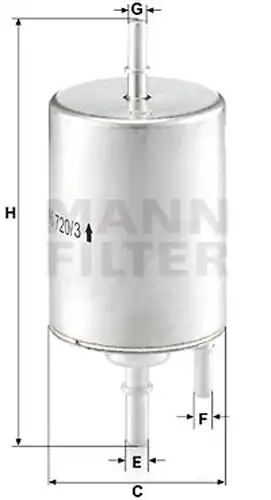 горивен филтър MANN-FILTER WK 720/3