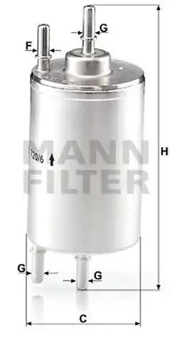 горивен филтър MANN-FILTER WK 720/6