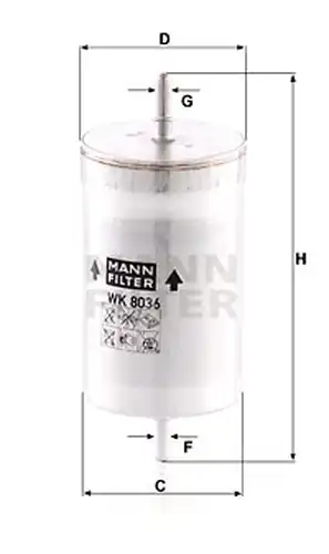 горивен филтър MANN-FILTER WK 8036