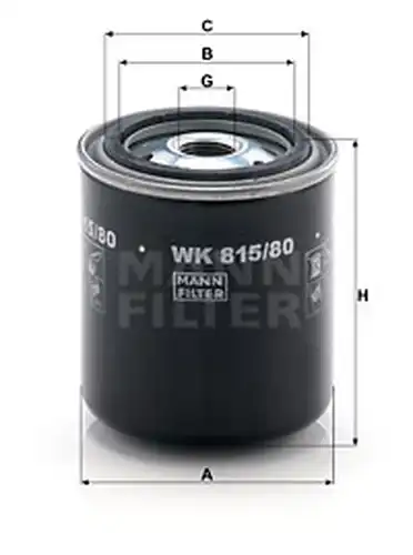 горивен филтър MANN-FILTER WK 815/80