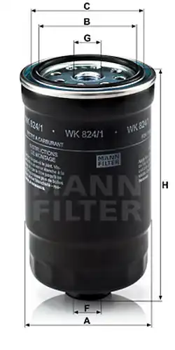 горивен филтър MANN-FILTER WK 824/1