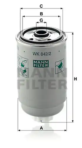 горивен филтър MANN-FILTER WK 842/2