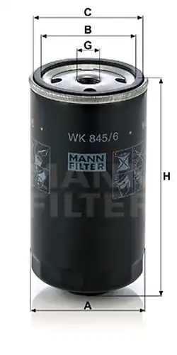 горивен филтър MANN-FILTER WK 845/6