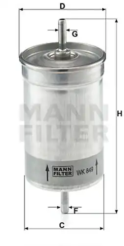 горивен филтър MANN-FILTER WK 849