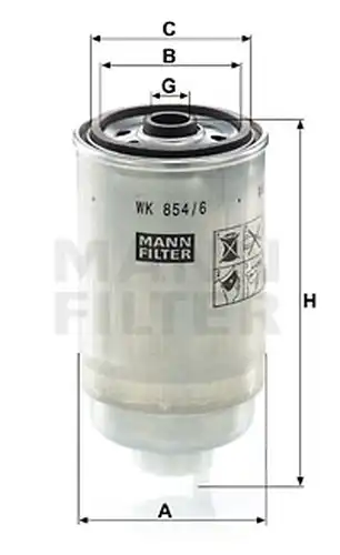 горивен филтър MANN-FILTER WK 854/6