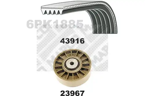 комплект пистов ремък MAPCO 23916