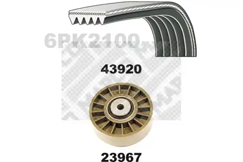 комплект пистов ремък MAPCO 23922