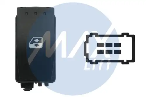 ключ(бутон), стъклоповдигане MAX SRN105