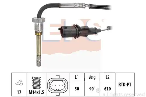 датчик, температура на изгорелите газове MDR EPS-1220 037