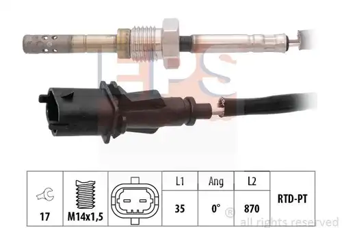 датчик, температура на изгорелите газове MDR EPS-1220 127