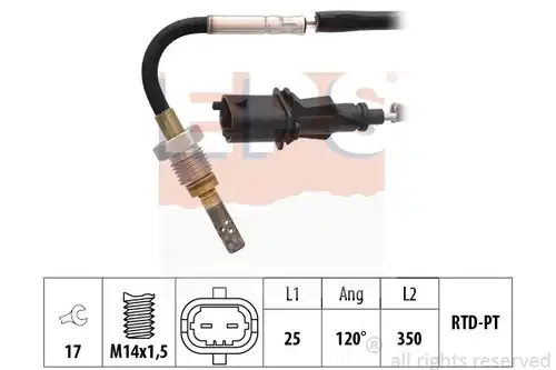 датчик, температура на изгорелите газове MDR EPS-1220 136