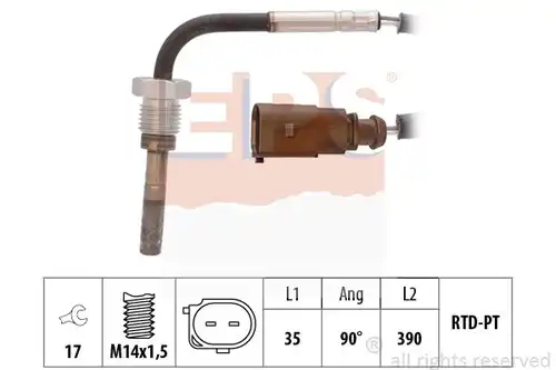 датчик, температура на изгорелите газове MDR EPS-1220 190